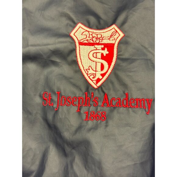 GIRLS WOMEN ST JOSEPHS ACADEMY NEW ORLEANS SCHOOL BLUE REFLECTIVE RAIN COAT MEDI - Picture 2 of 5